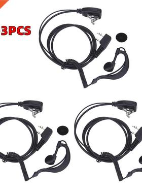 1-PCS 2 PIN Earpiece Headset PTT MIC 1m Ear Hook Walkie Tal