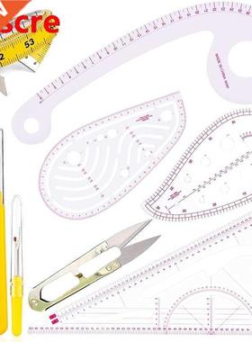 4 Styles Sewing Tailor Ruler Measuring Kits Metric Shaped Pl