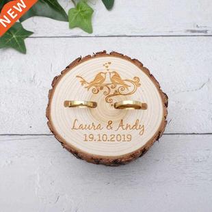 Personalized Wedding Ring Box Rustic Wood Ring Box Engagemen