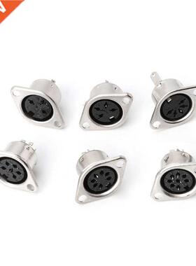 10PCS 3/4/5/6/7/8PIN Panel Mount Female Jack DIN Adapter MID