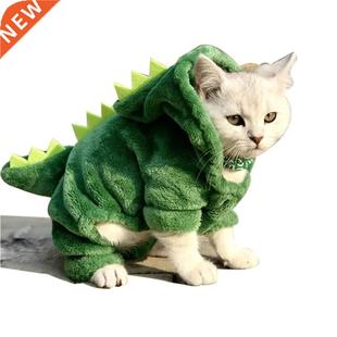 Pet Cat Clothes Puppy Dog Cat Funny Dinosaur Costue Winter