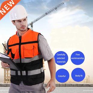 Security Visibility Reflective Vest Design Hot Pockets High