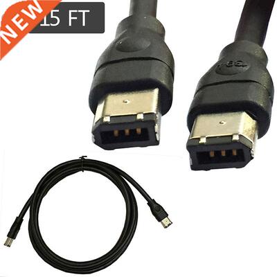 1.8m-4.5m Black IEEE 1394 Firewire 400 to Firewire 400 Cable
