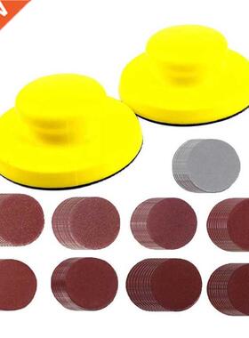 2 Pack 5 Inch Hook and Loop Hand Sanding Block Round Sanding