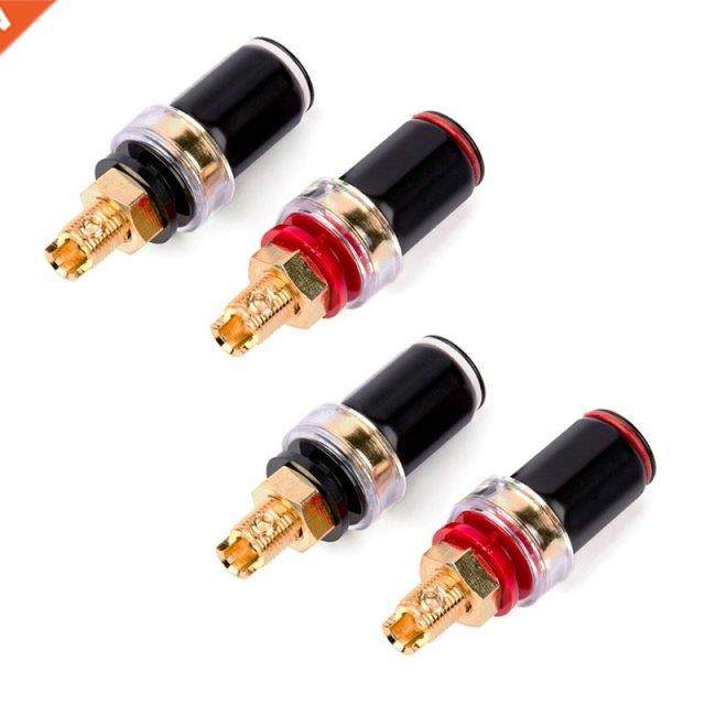 4pcsTerminal Binding Post 4MM Copper Banana Plug Socket HI-E