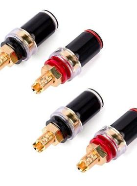 4pcsTerminal Binding Post 4MM Copper Banana Plug Socket HI-E