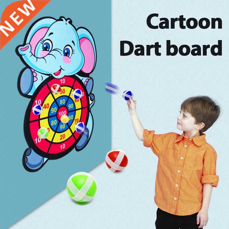 Children Cartoon Dartboard Toy Throw Sticky Ball Dart Indoor