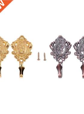 4 Pcs Rose Pattern Vintage Alloy Drapery Curtain Holdbacks T