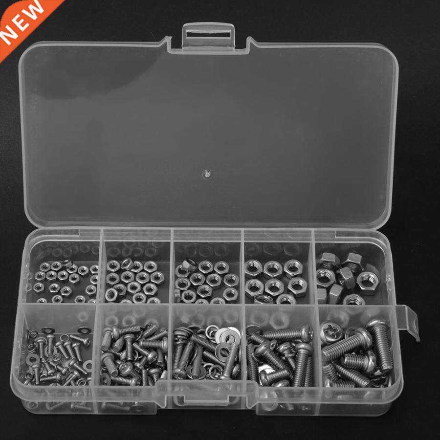 *240Pcs Cross Bt Nut Gasket Set M2 M2.5 M3 M4 M5 Stainless