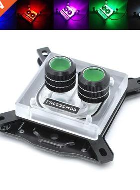 G1/4 Thread Waterblock Acrylic Copper Water Cooling CPU PC W