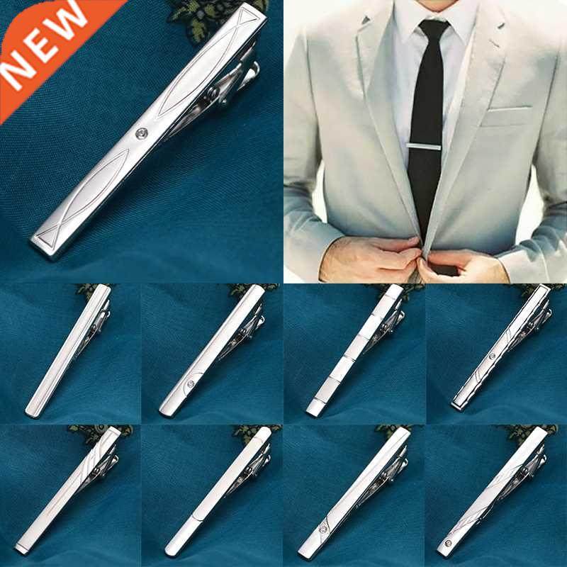 Tie Clips Men's Metal Necktie Bar Clasp Dress Shirts Tie