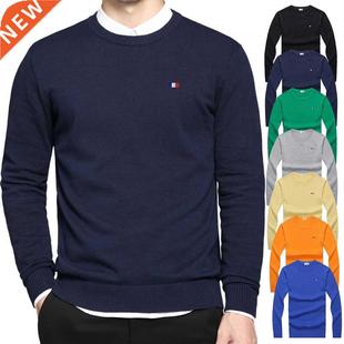 Mens Nec Logo Long Embroidery New 100% Sleeve Cotton