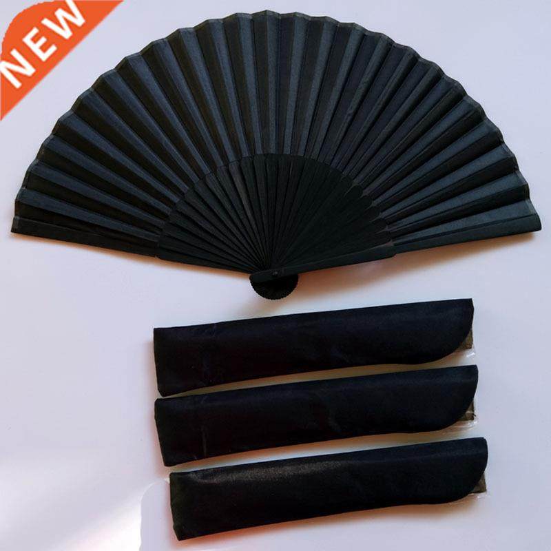 Chinese Style Black Vintage Hand Fan Folding Fans Dance Wedd