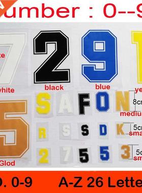 Iron on patches Letter number Hot fix sticker heat transfer