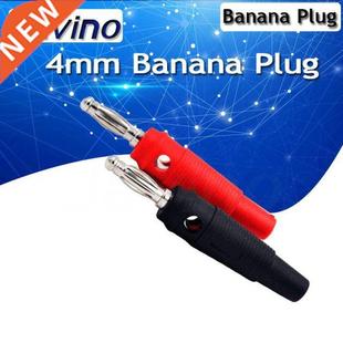 4mm Solderless Side Red Banana Black Stackable Plug and