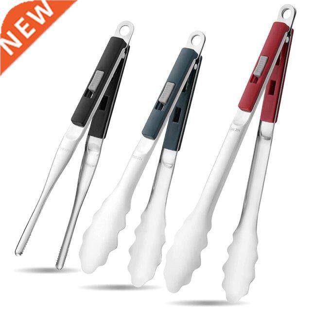 3Pcs Kitchen Tongs,304 Stainless Steel Cooking Tongs,10Inch