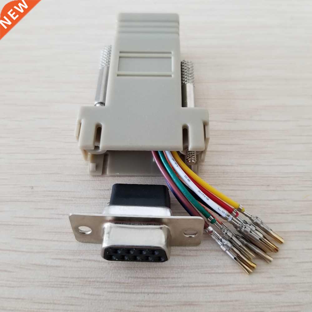 1 pcs RJ45 Female to DB9 RS232 Female COM Port Modular Adapt