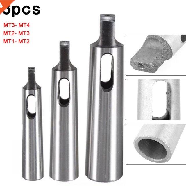 3PC Morse Taper Adapter Cone Sleeve MT1/MT2/MT3/MT4 For Lath