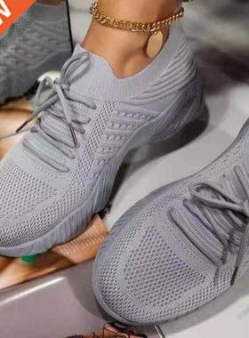 Sneakers Shoes 2021 Fashion Breathable Lace Up Platform Wome