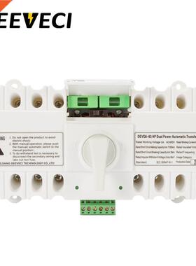 DEEVECI 16A 32A 40A 63A ATSE 220V 4P changeover switch MCB