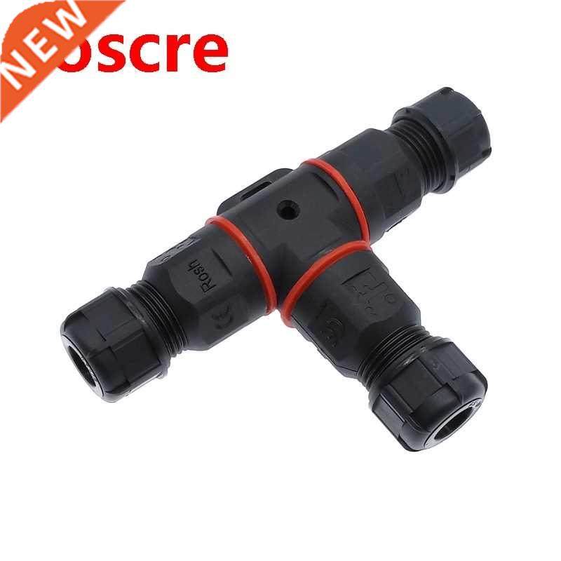 IP68 Waterproof connector T Shape 3 Pin 250V 24A Cable Wire