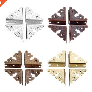 4pcs Antque ron Trangle Corner Wooden Box Corners Furntu