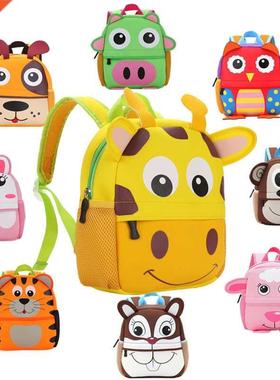 3D Animal Kids Backpack Infant School Bags for Children Back