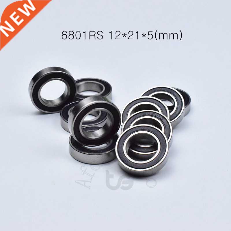 10pcs 6801RS 12*21*5(mm) free shipping chrome steel rubber