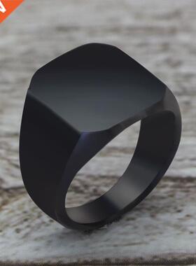 2020 Fashion Simple Style Black Square Ring Classic Ring Wed