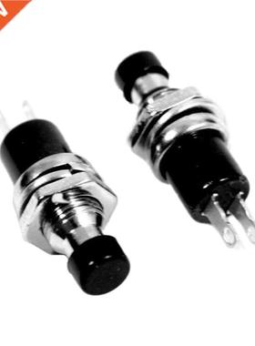 Black 50Pcs Momentary On/Off Lockless Mini Button SPST Switc