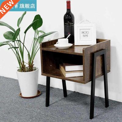 Retro Industry Iron Nightstand Coffee End Bedside Table Dini
