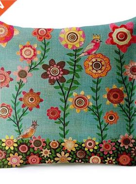 45x45cm cozy couch Cushion colorful Trees Printed home sofa