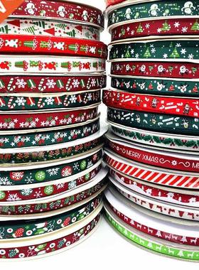 5 Yards 10mm Christmas Ribbon Printed Grosgrain Ribbons for
