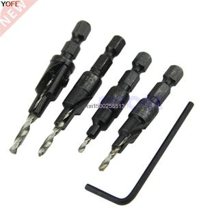 Quick Countersink Shank Hex Change Set Bit Drill HSS 4pcs