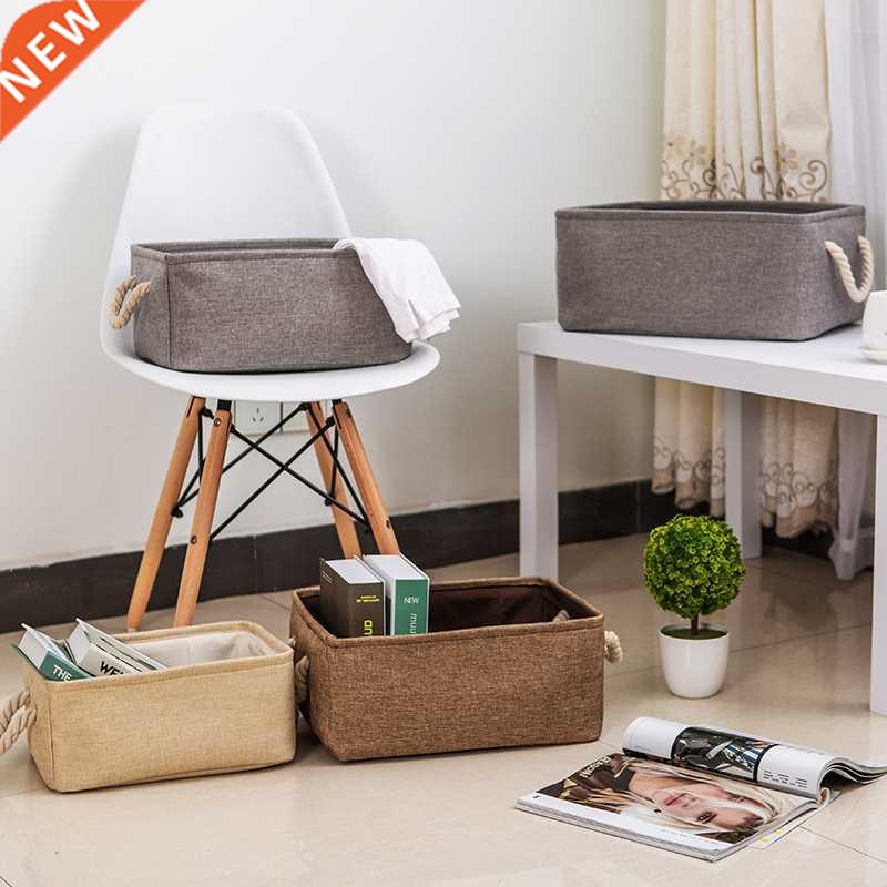 New Lrge Folding Linen Fbric Storge Bsket Kids Toys Stor