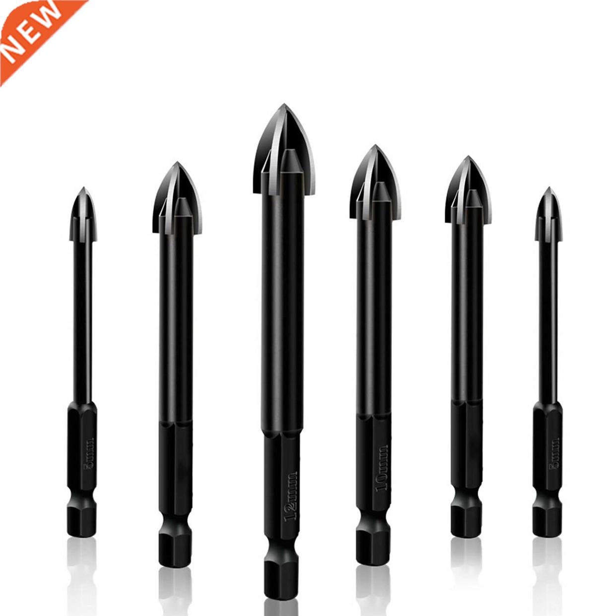 Cross Hex Glass Tile Drill Bits 4/5/6/8/10/12mm Ceramic Conc