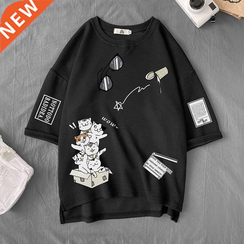 Short Sleeve T Shirt en'S For 2022 Suer Print Black White