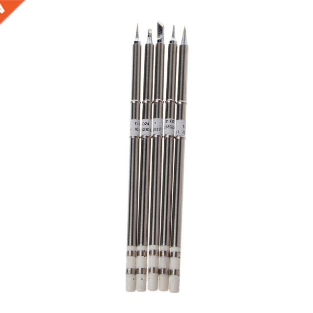 5 Pcs T12 Series Solder Iron Tips For Hakko FX951 Soldering