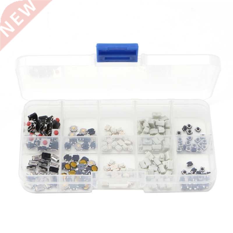 250 Pcs 10 Models Tactile Button Switch Micro Button Switche