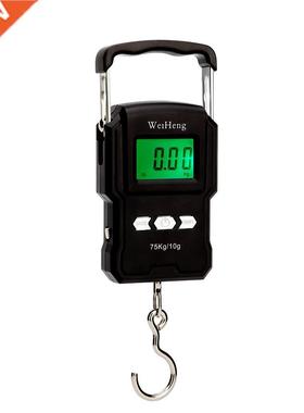 75kg x10g Portable Digital Scale Fishing Luggage Travel Weig