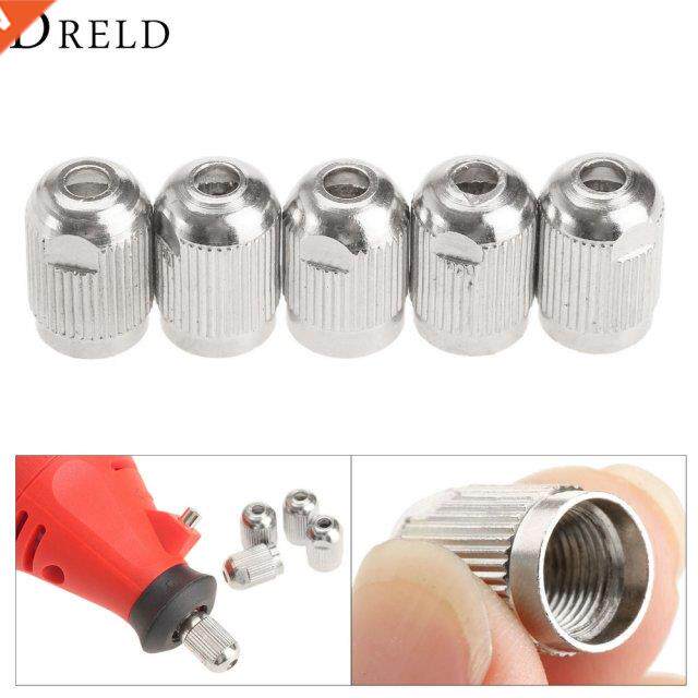 5Pc Zinc Alloy M8x0.75 Flexible Shaft Screw Cap Collet for E