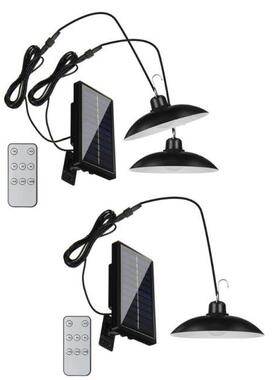 Vintage Solar Powered Pendant Shed Light Waterproof Hanging