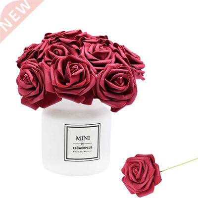 24Pcs/lot Artificial Rose Bouquet Decorative Foam Rose Flowe