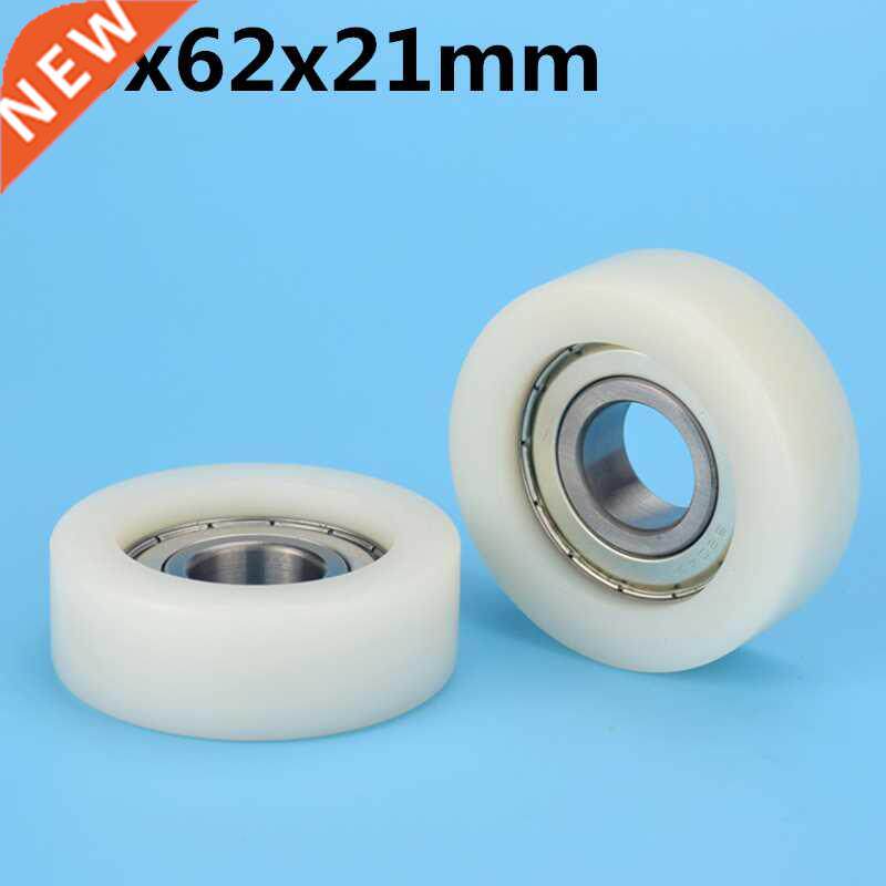1Pcs 20x62x21 mm Nylon Plastic Wheel With Bearings Flat mini