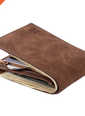 RFID Theft Protect Wallets New Men's Classic Leather Pockets