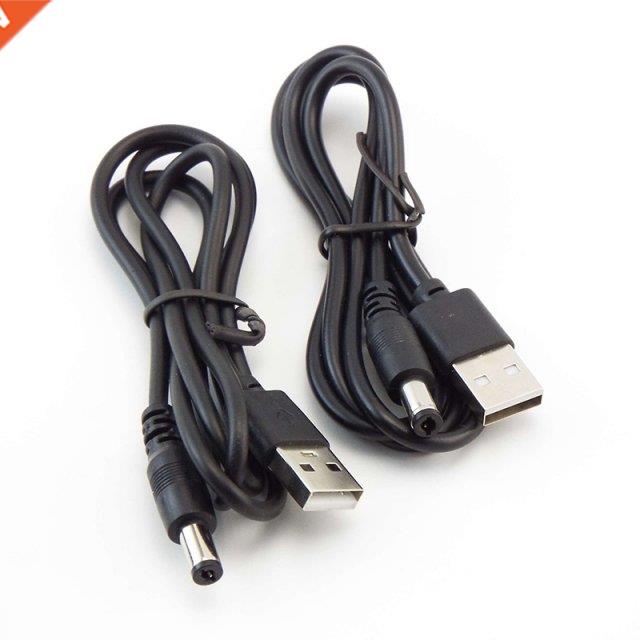 80cm USB 2.0 Type A Male to DC 5.5*2.1mm 5.5*2.5mm Plug Jack