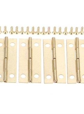4Pcs Antque Gold Cabnet Door Furnture Hnge Jewelry Wood