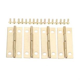 Cabnet Door Furnture 4Pcs Jewelry Gold Hnge Wood Antque