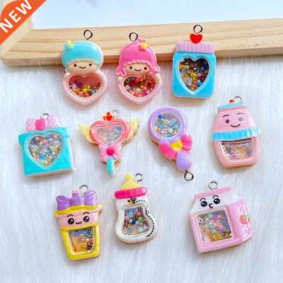 10pcs/Pack New Mn Cute Bead Trnket Resn Charms For Earr