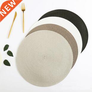 Table Round Placemat Weave PP Dining Napkin Mats Bowl Pad Ho